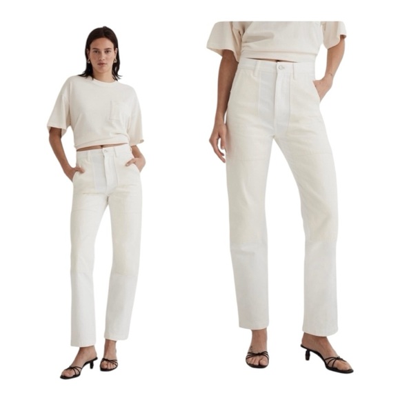 Madewell The Perfect Vintage Straight Jean Plus Size 33 Two Tone Cargo - Picture 8 of 8